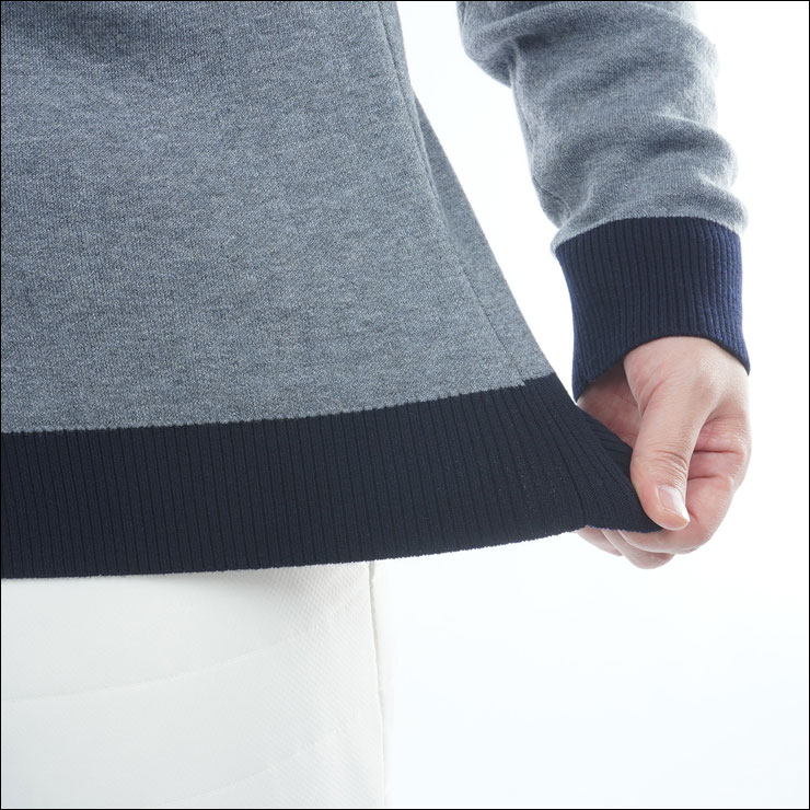 トミーヒルフィガー フロントロゴ ハーフジップ モックネック ニットセーター ゴルフウェア メンズ 2025年秋冬モデル M-3L THMA587 TOMMY HILFIGER（トミー・ヒルフィガー） フロントロゴ ハーフジップ