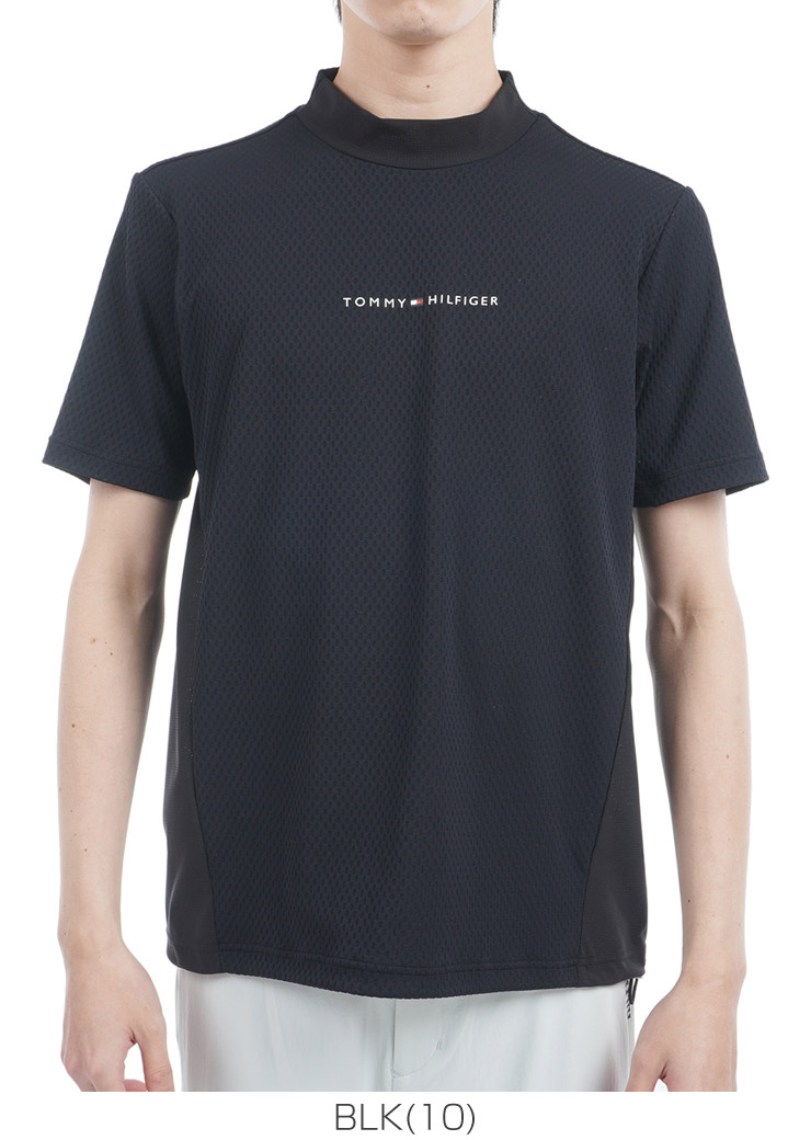 【新品】トミーヒルフィガー／ハイネック／モックネック／半袖／Ｍサイズ TOMMY HILFIGER トミーヒルフィガー ハイブリッド モックネック