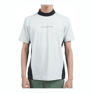 【新品】トミーヒルフィガー／ハイネック／モックネック／半袖／Ｍサイズ TOMMY HILFIGER トミーヒルフィガー ハイブリッド モックネック