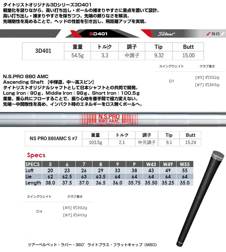 特注カスタムクラブ タイトリスト T400 アイアン DG95 / DG105 / DG120