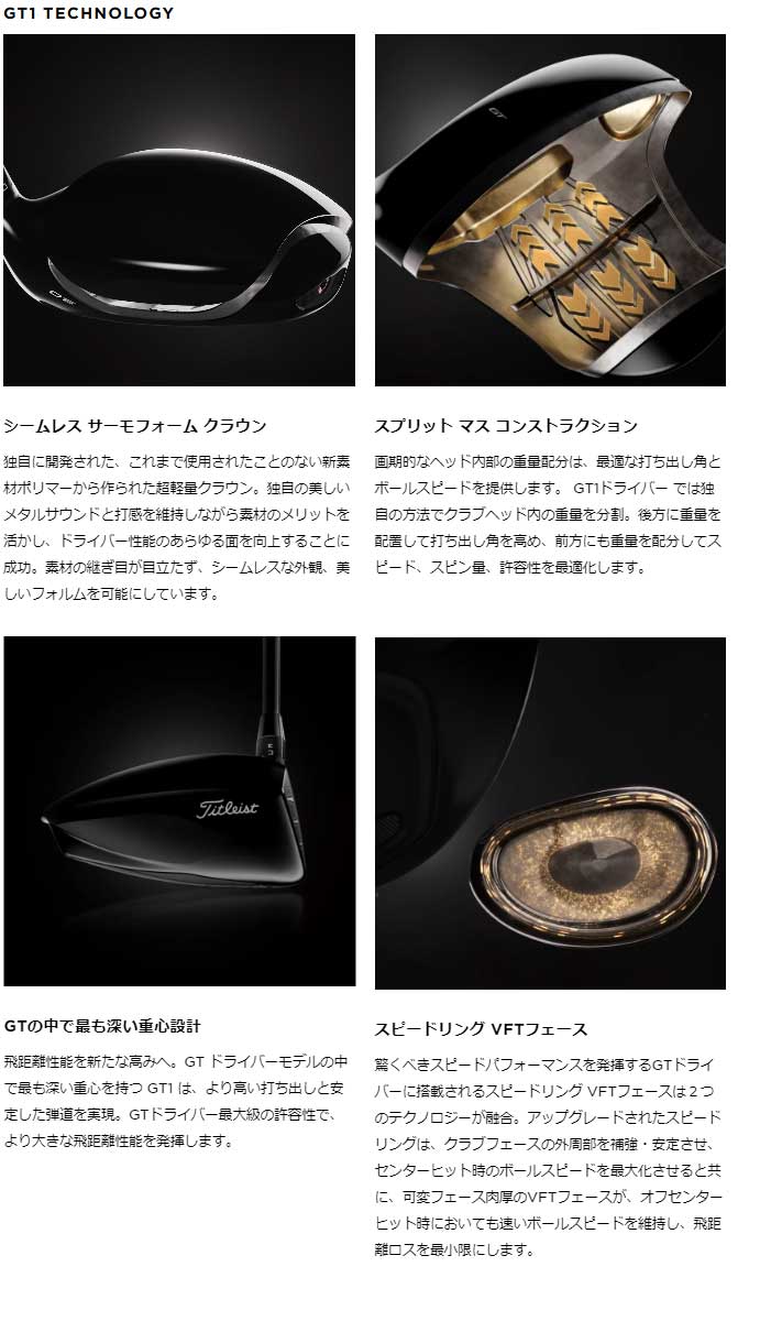 T-Series タイトリスト GT1 ドライバー Fujikura AIR SPEEDER NEXT GEN
