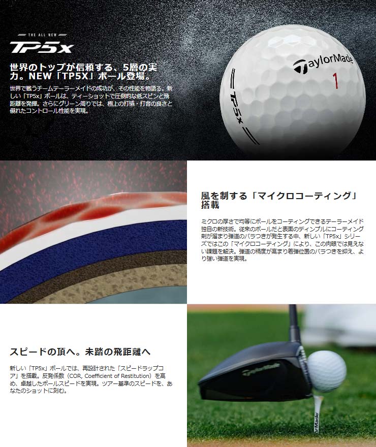 TaylorMade（テーラーメイド） 2026年モデル TP5x pix ゴルフボール 1