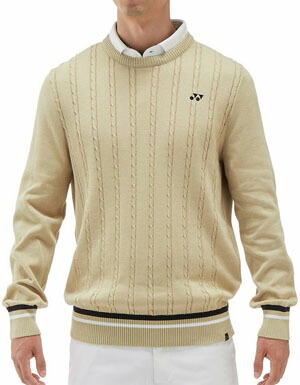 ヨネックス ウェア メンズ ゴルフ ベリークール エアリリース ケーブル編み クルーネック セーター GWS2061 2024年春夏モデル M-LL｜greenfil-wear｜02