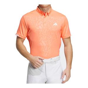 アディダス ゴルフウェア メンズ エンボスプリント 半袖 ポロシャツ NMH98 2023年春夏モデル M-XL