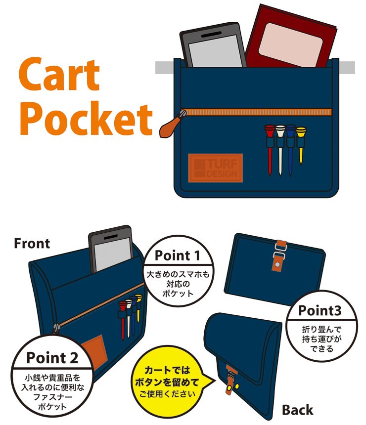 ターフデザイン カートポケット TDCP-1971 : ag19tdcp1971 : GREENFIL