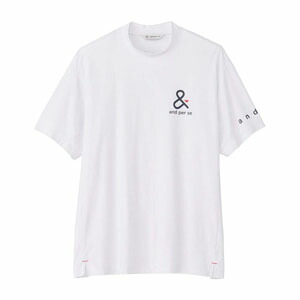 アンパシィ ゴルフ 半袖 モックネック ウェア ホワイト Lサイズ and per se アンパスィ ショットスムーザー モックネック 半袖