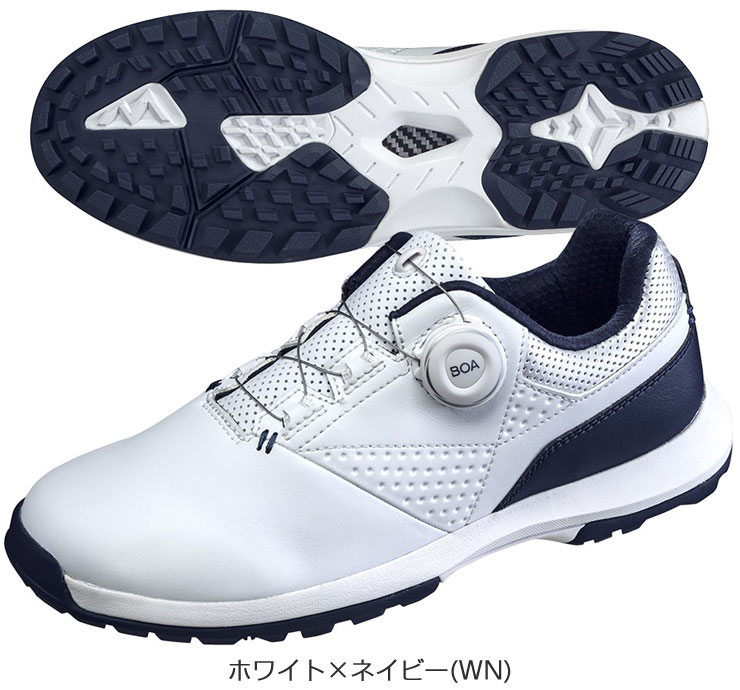 【美品】ブリヂストンゴルフ  ゴルフシューズ BOAダイヤルシステム 靴 白 BRIDGESTONE GOLF ブリヂストンゴルフ ゼロ・スパイク バイター