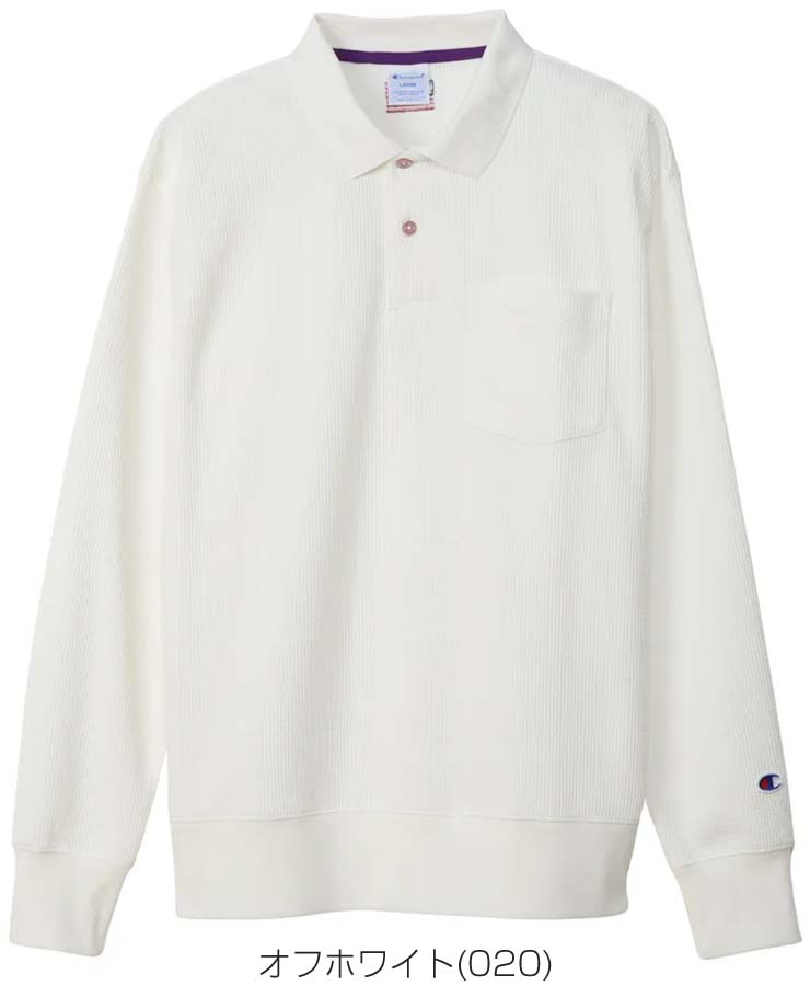 Champion（チャンピオン） ゴルフ ワッフル 長袖 ポロシャツ ウェア