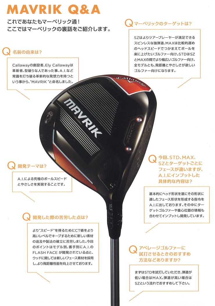 キャロウェイ マーベリック ドライバー Diamana 50 for Callaway