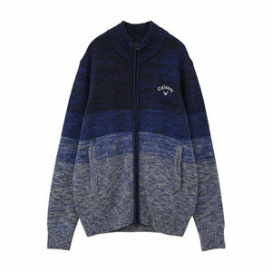 【新品タグ付き】Callaway キャロウェイ ニットブルゾン ゴルフウェアLL Callaway（キャロウェイ） メランジグラデーション フルジップ ニット