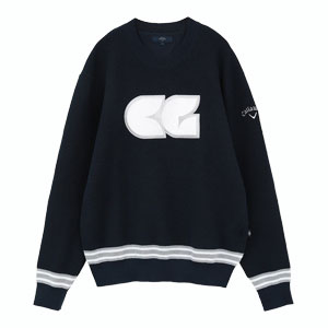 キャロウェイ 綿タッチポリエステル クルーネック セーター ゴルフウェア メンズ C24118101 M-3L Callaway（キャロウェイ） 綿タッチポリエステル クルーネック