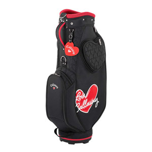 callaway キャロウェイ ラブキャロウェイ　カートバッグ　ブラック　女性用 キャロウェイ CG 【LoveCallaway】ラブハート総柄カートバッグ