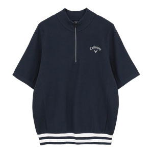 Callaway（キャロウェイ） カノコ編み ハーフジップ モックネック 半袖