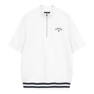 Callaway（キャロウェイ） カノコ編み ハーフジップ モックネック 半袖