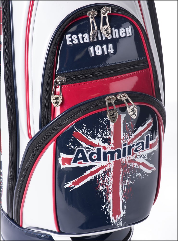 K187 Admiral アドミラル トリコロール キャディバッグ Admiral Golf アドミラルゴルフ キャディバッグ メンズ 別注