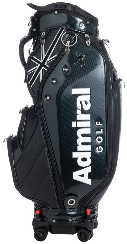 Admiral キャディバッグ シルバー/ブラック　トラベルカバーセット Admiral キャディバッグ シルバー/ブラックトラベルカバーセット