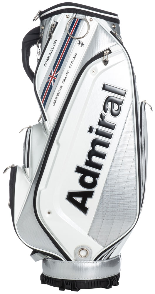 Admiral ゴルフバッグ ホワイト ADMIRAL GOLF アドミラル カートキャディバッグ 9.5型 ADMG2BC5