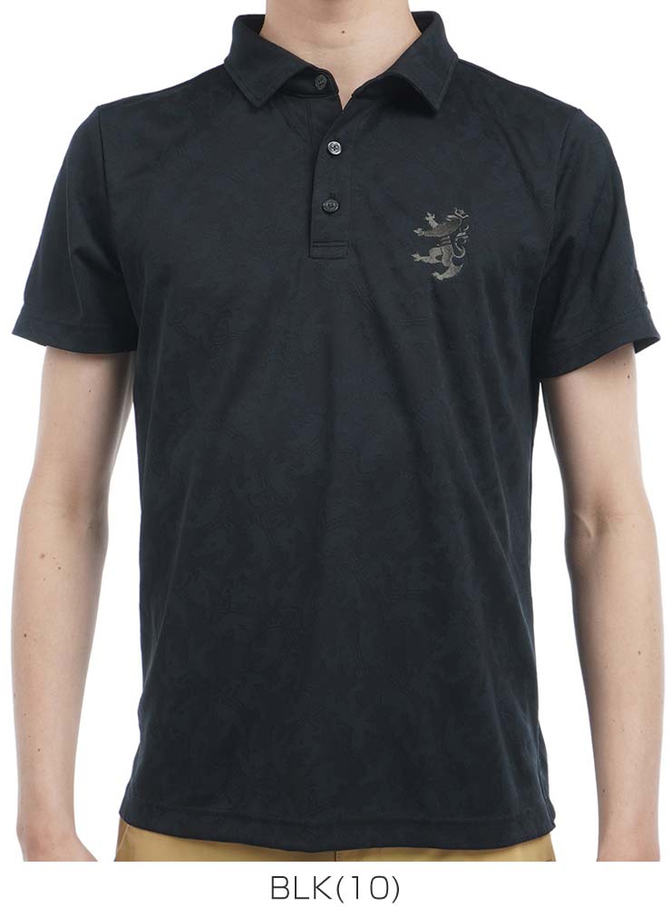 アドミラル Admiral ゴルフウェア ポロシャツ 半袖 メンズ ランパント ジャガードシャツ ADMA513 【2025年春夏モデル】 Admiral Golf（アドミラルゴルフ） ランパント ジャガード 半袖