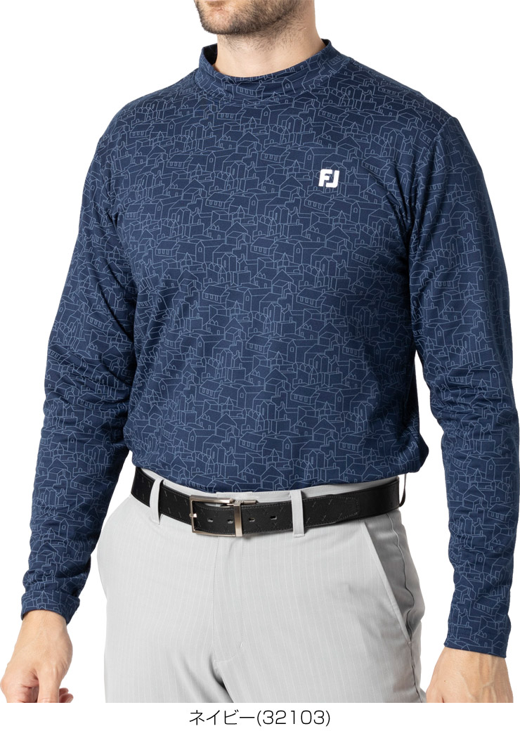 FootJoy（フットジョイ） スコティッシュプリント 裏起毛 モックネック