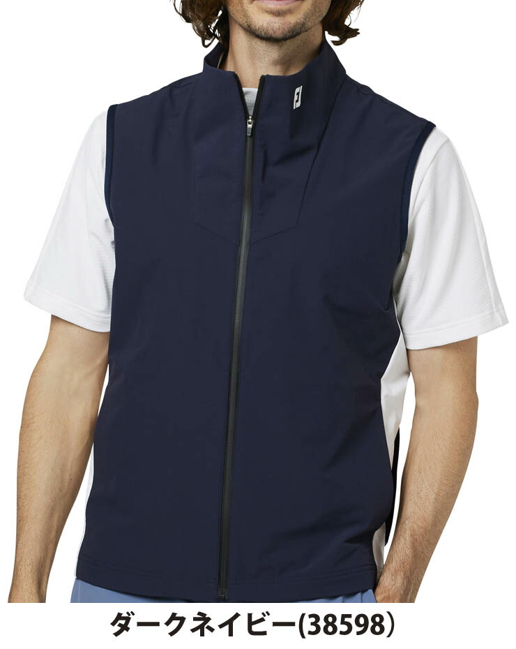 フットジョイ パッカブル 2重織 フルジップ ベスト ゴルフウェア メンズ 2025年秋冬モデル M-XL FJ-F25-M01 FootJoy（フットジョイ） パッカブル 2重織 フルジップ ベスト ゴルフ