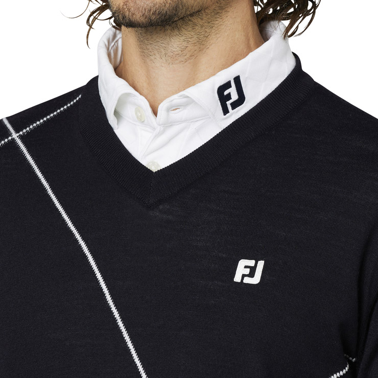FootJoy（フットジョイ） クロップドアーガイル Vネック セーター