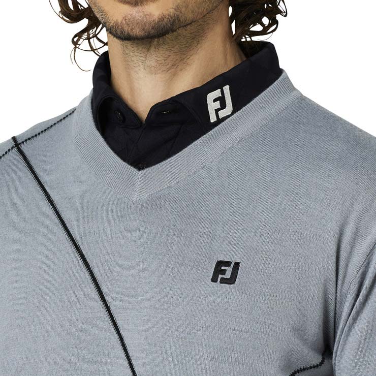 FootJoy（フットジョイ） クロップドアーガイル Vネック セーター
