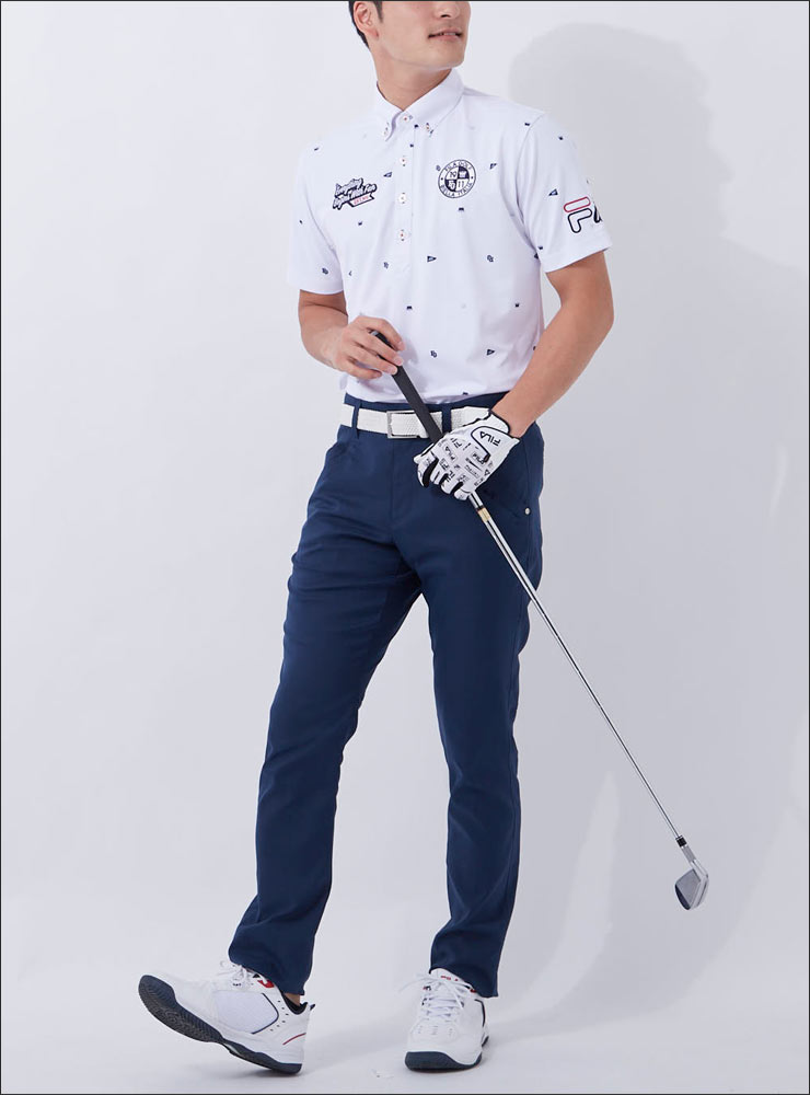 フィラゴルフ メンズ ゴルフウェア 飛び柄 半袖ポロシャツ 742-605 M