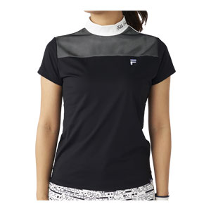 FILA GOLF フィラゴルフ ヨークメッシュ モックネック 半袖