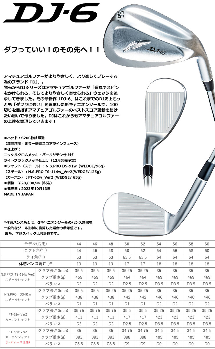 特注カスタムクラブ フォーティーン DJ-6 ウエッジ KBS TOUR S-TAPER