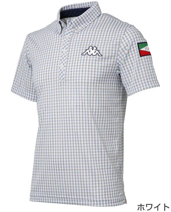 河童高尔夫服装格子印花短袖衬衫纽扣kg 512 ss 48 2015年春夏模型