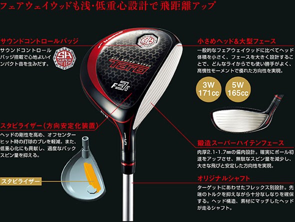 Kasco BIG SUPERHYTEN TARO 18° Regular RH 42in 5W Fairway