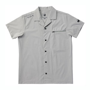BRIEFING GOLF メンズL ハイネック　 半袖シャツ 白 BRIEFING GOLF ブリーフィング ゴルフ ウェア メンズ バックロゴ