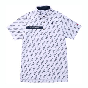 le coq sportif golf - le coq sportif golf ルコック 総柄 ロゴ 半袖 ポロシャツ le coq sportif GOLF ルコックスポルティフ ゴルフ メンズ