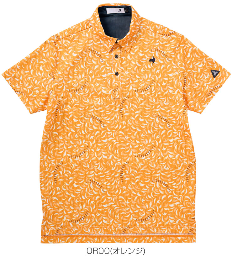 ルコック スポルティフ ゴルフ ポロシャツ バイカラー 白黒 ボ一ダ一柄 M le coq sportif GOLF 【セール】 ルコックスポルティフ メンズ