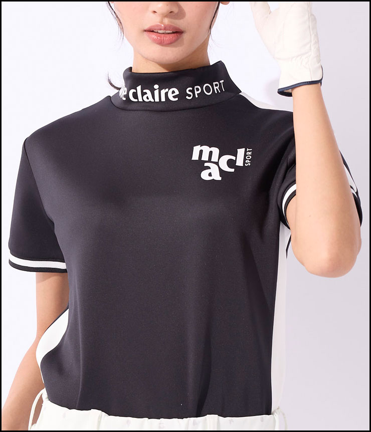 ☆大きいサイズ☆マリクレールモックネックTシャツ　ブラックLL ゴルフレディース 楽天市場】【クーポンで30%OFF】 marie claire GOLF マリ