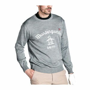 MUNSING WEAR マンシングウェア 2023年モデル ニットセーター ロゴ ホワイト系 M [240101365397] ゴルフウェア メンズ Munsingwear MUNSING WEAR マンシングウェア 2023年モデル