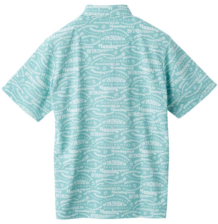 Munsingwear マルチカラー ポロシャツ L Munsingwear マンシングウェア サンスクリーン マルチロゴ総柄