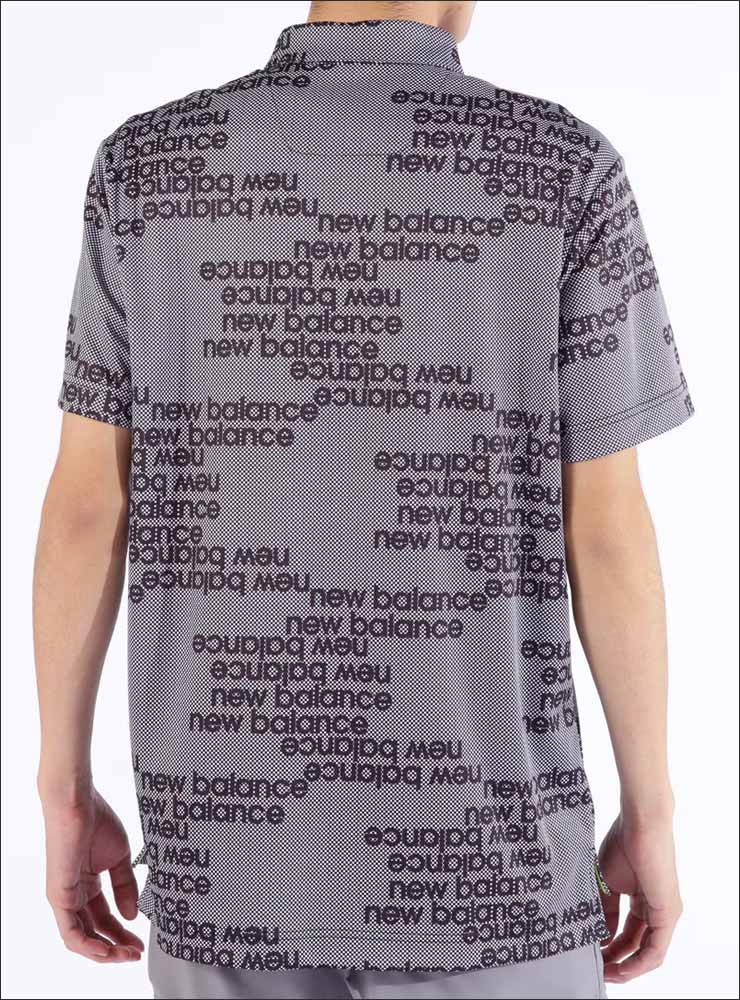 ニューバランス SPORT チェッカー ロゴ千鳥格子柄 半袖ポロシャツ ゴルフウェア メンズ 2024年春夏モデル M-LL 012-4168012 New Balance（ニューバランス） SPORT チェッカー ロゴ千鳥格子柄 半袖