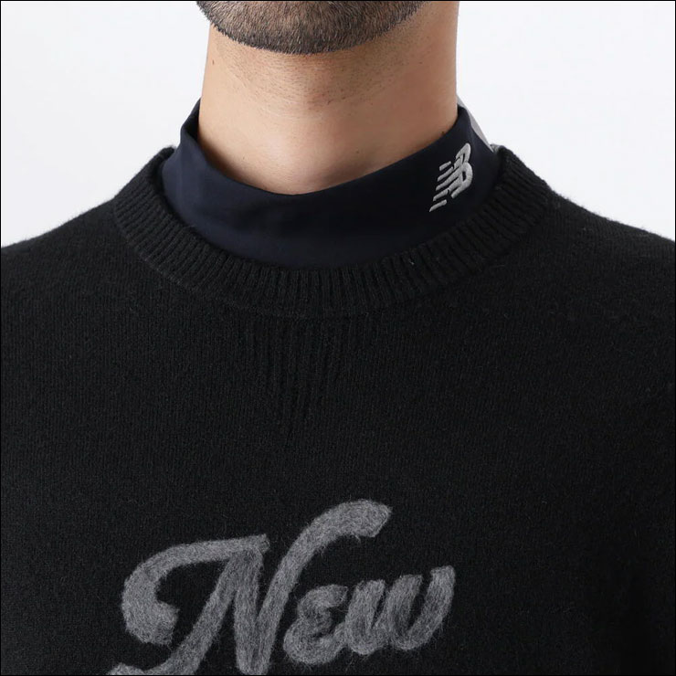 ニューバランス ゴルフ ロゴニードルパンチ プルオーバー クルーネック ニット ウェア メンズ 2025年秋冬モデル M-LL 012-5270006 New Balance Golf（ニューバランスゴルフ） ニューバランス ゴルフ