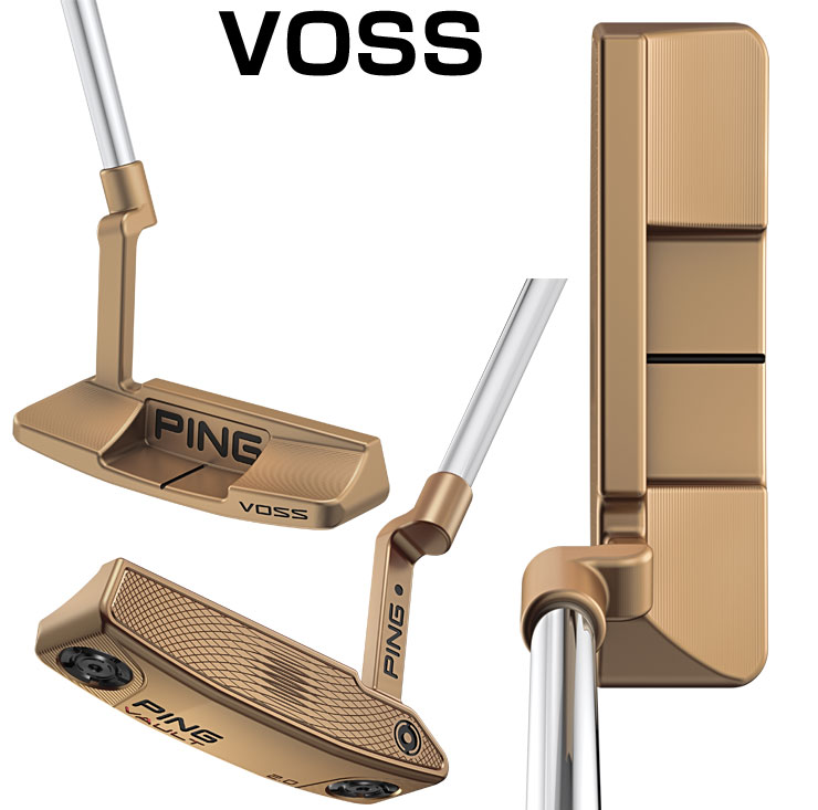 ピン VAULT 2.0 VOSS パター 日本未発売 カッパー仕上げ カーボンシャフト装着モデル PING PP58 ミッドサイズ  グリップ[ブラック/レッド]