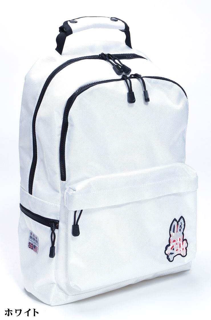 完売 Psycho Bunny ゴルフ : PBMG7SA1 バックパック WIT サイコバニー バッグ