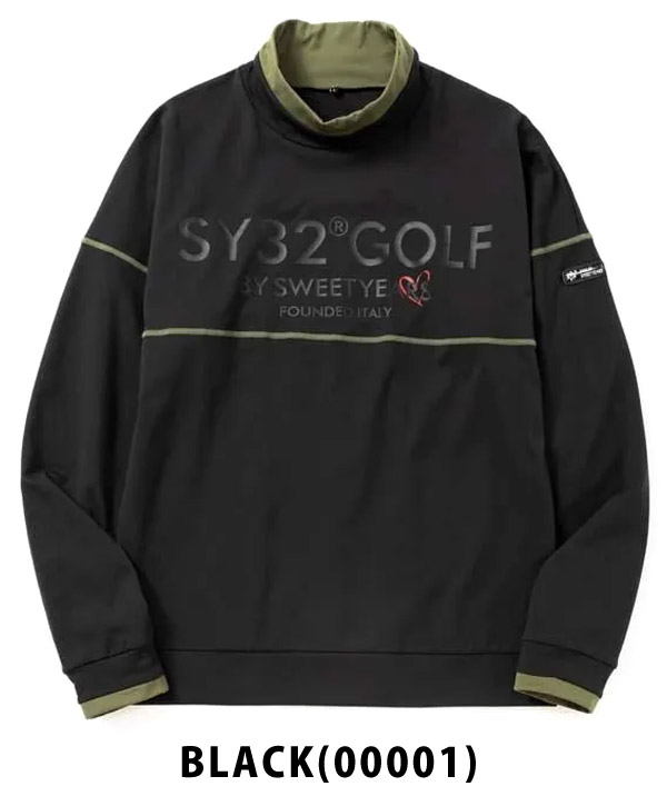 SY32 by SWEET YEARS ウルトラライト バック ブラッシュド モックネック スウェット シャツ ゴルフウェア メンズ 2025年秋冬モデル M-XL SYG-25A1-17 SY32 by SWEET YEARS（エスワイサーティトゥバイスィートイヤーズ