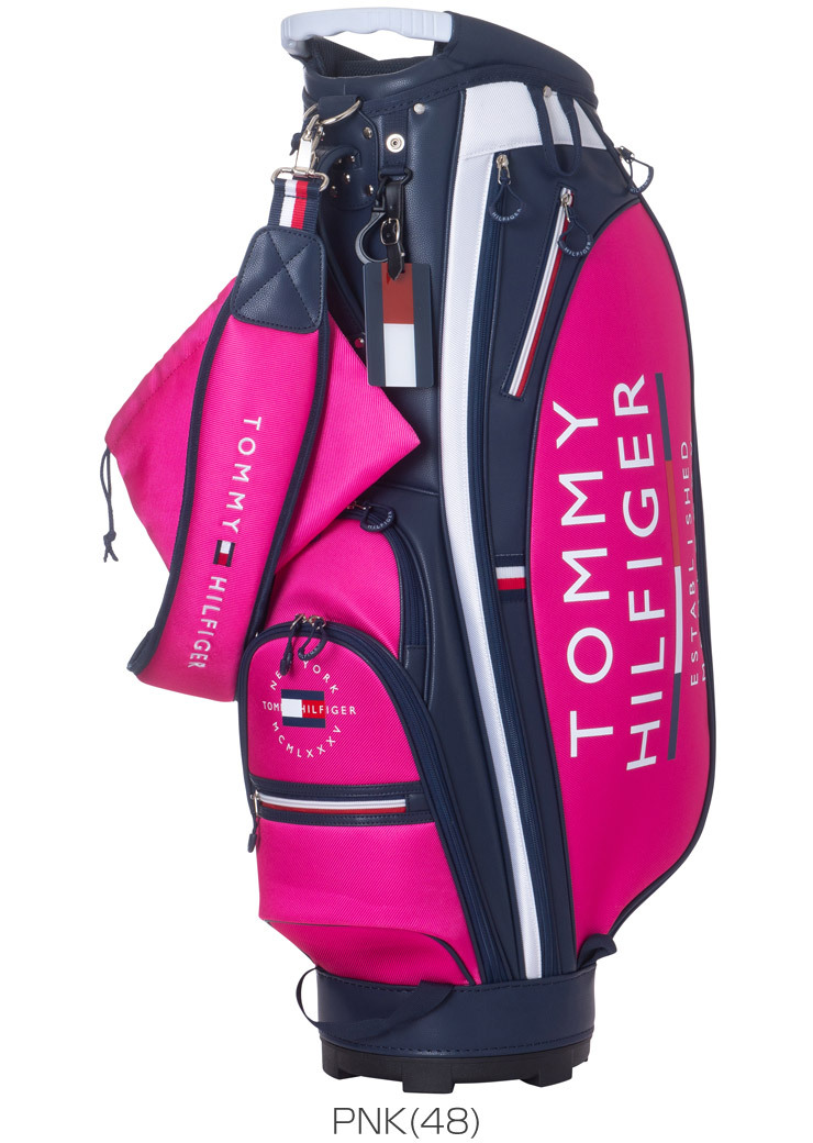 【良品】 トミーヒルフィガー キャディバッグ カート型 THMG1FC5 TOMMY HILFIGER GOLF（トミー ヒルフィガー ゴルフ） トミー