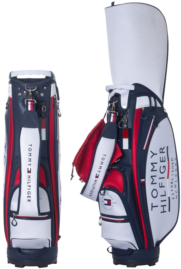 【良品】 トミーヒルフィガー キャディバッグ カート型 THMG1FC5 TOMMY HILFIGER GOLF（トミー ヒルフィガー ゴルフ） トミー
