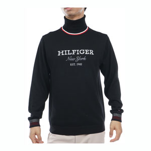 トミーヒルフィガー ゴルフ ウェア メンズ ヒルフィガーロゴ タートルネック セーター THMA38...