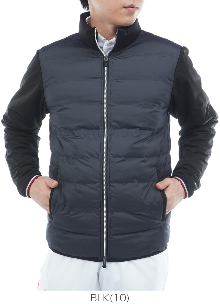 25年秋冬モデル トミーヒルフィガー ロゴ入り接結キルト 中綿ジャケット L TOMMY HILFIGER（トミー・ヒルフィガー） ロゴ入り接結キルト