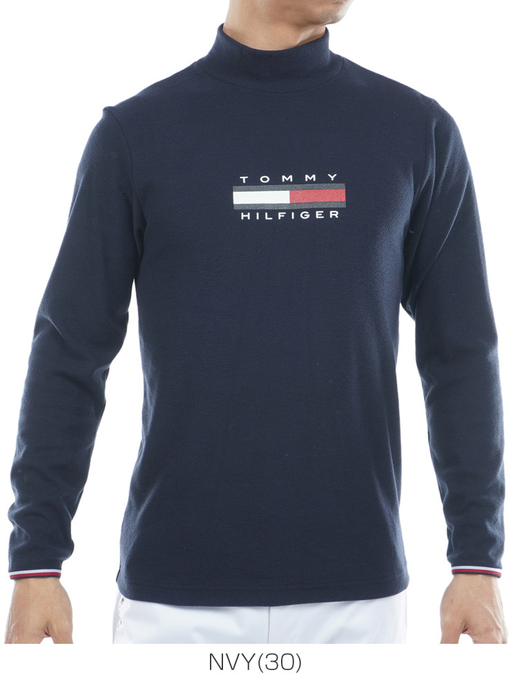 トミーヒルフィガー トミーフラッグ ハイネック 長袖シャツ 長袖シャツ ゴルフウェア メンズ 2025年秋冬モデル M-3L THMA579 TOMMY HILFIGER（トミー・ヒルフィガー） トミーフラッグ ハイネック