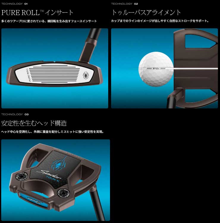 テーラーメイド MYスパイダーツアー トゥルーパス ダブルベント 特注パター TaylorMade（テーラーメイド） スパイダー ツアーX トーチド TruPath