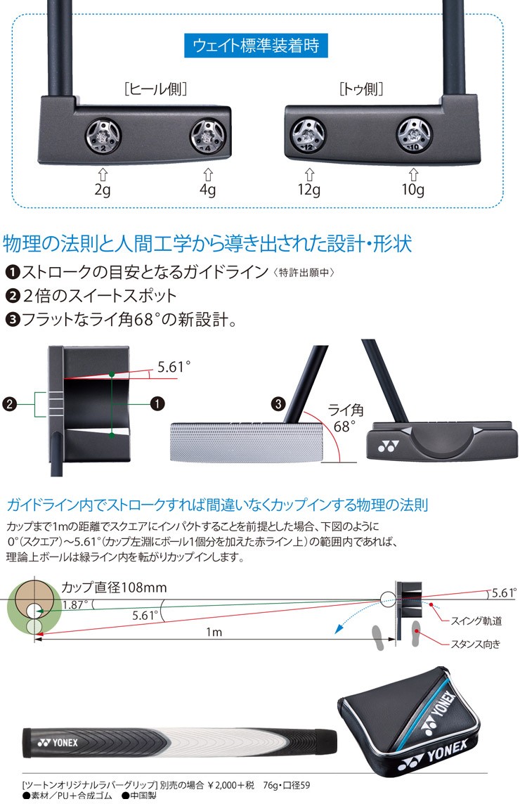 ヨネックス　TRIPRINCIPLE（トライプリンシプル）パター TP-S500 yx16-tppt-i3.jpg