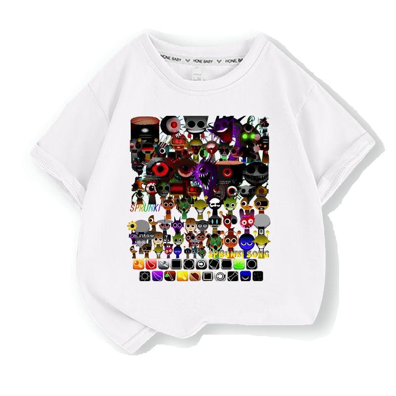 スプランキー sprunki 子供服 半袖Tシャツ 通気性 肌着 柔らかい 100%綿 丸首 男の子 女の子 子ども服 小学生 トップス |  | 01